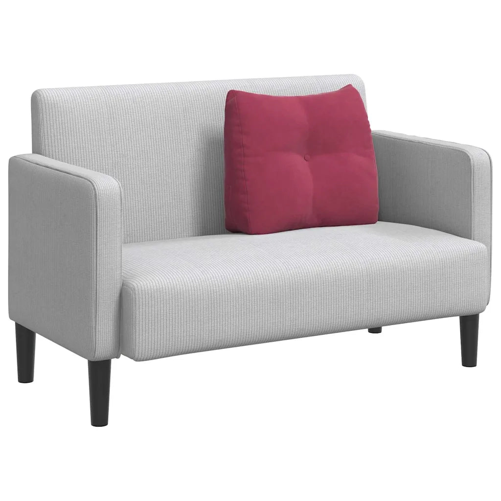 Cuscino per Schiena | Cuscino dorsale Rosso Vino 60 x 24 x 50 cm Velluto