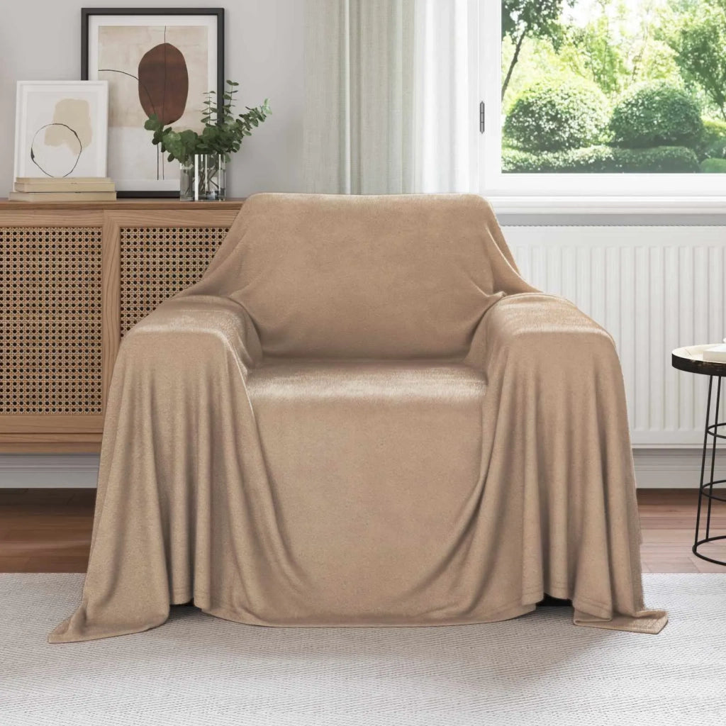 Coperte da Pile 6 pcs Cammello 210 x 140 cm Panno 42017140