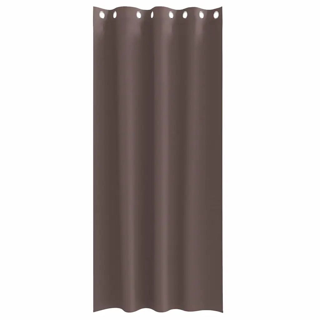 Tende Blackout con Anelli 2 pz Marrone Scuro 245 x 140 cm 4107336