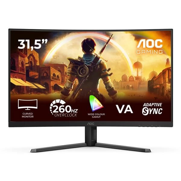 Aoc g4 c32g42ze monitor pc 80 cm (31.5") 1920 x 1080 pixel full hd led nero, rosso