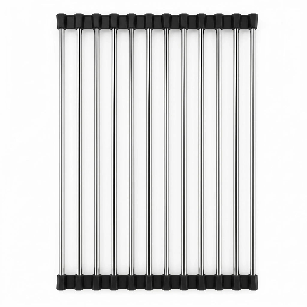 Scolapiatti Arrotolabile Per Lavello Rea P12298 Black