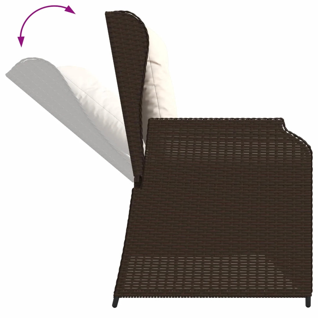 Panchina da Giardino | Panca da Giardino Marrone polyrattan