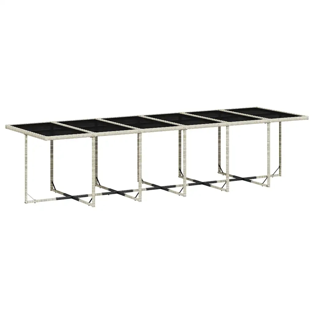 Set da Pranzo da Giardino 17pz con Cuscini Grigio in Polyrattan 3211547