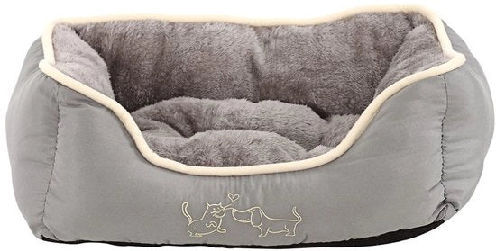 Letto per cani e gatti Sammy, dimensioni ca. 47 x 37 x 17 cm, materiale polyester, colore grigio