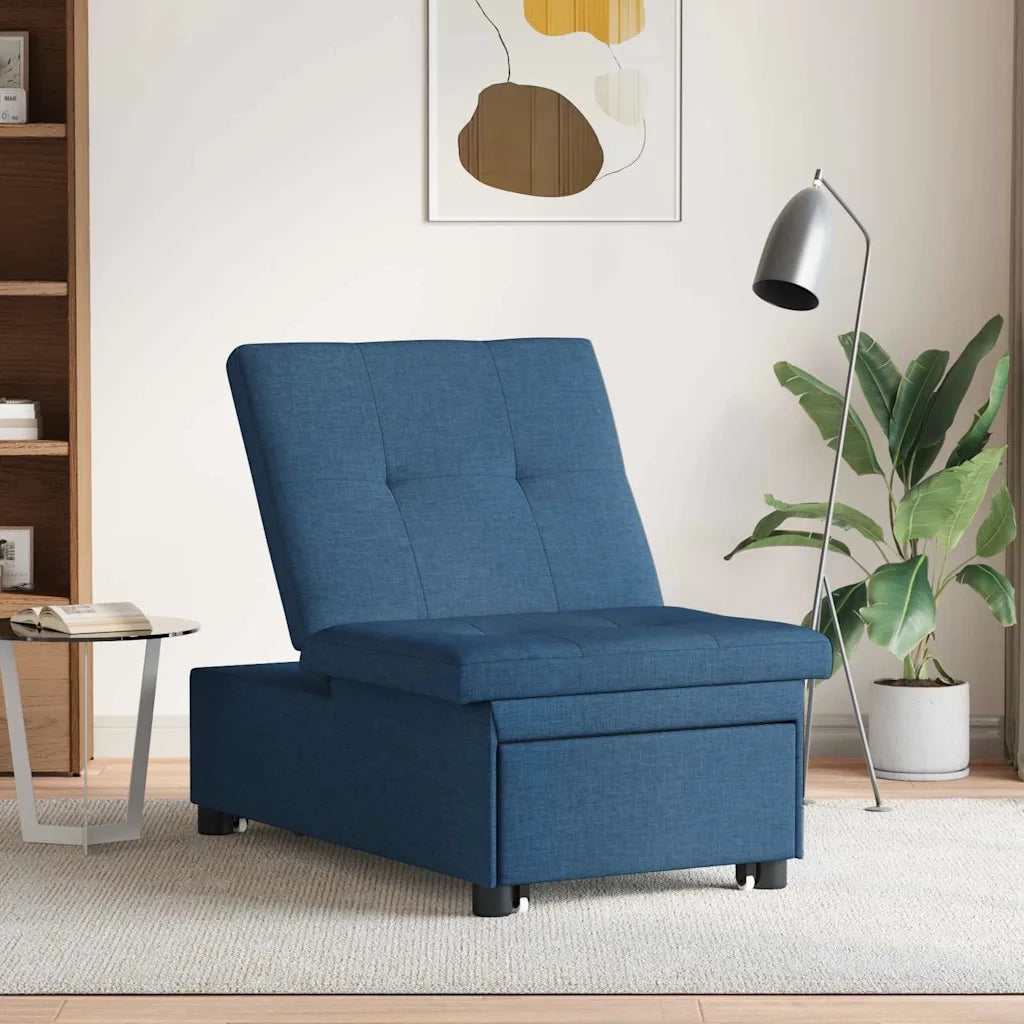 Divano Letto Estraibile Blu 194 x 50 x 82 cm Tessuto 42008589
