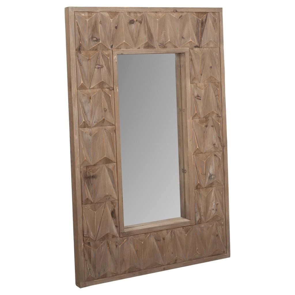 Specchio in legno marrone 68,5x6x108,5h