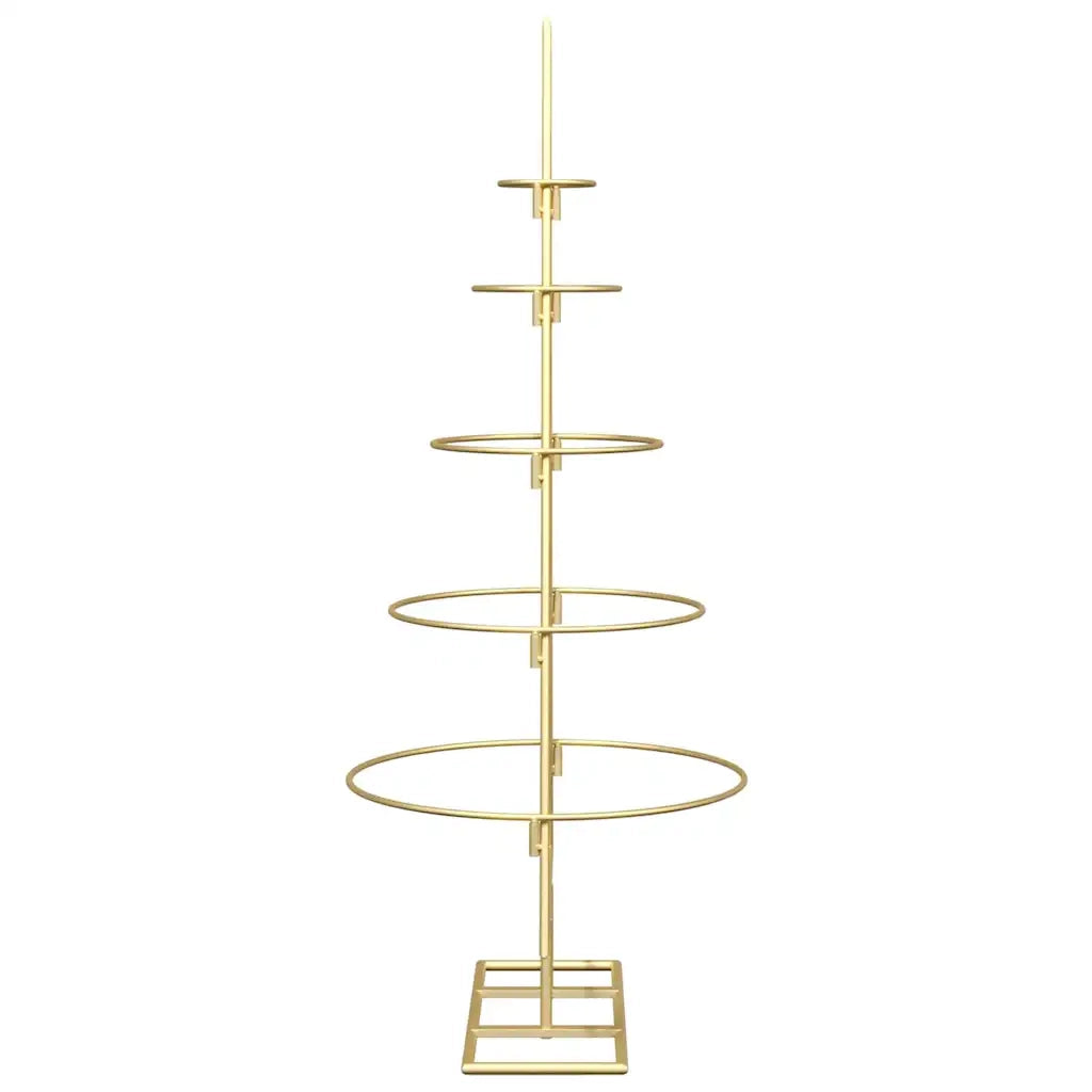 Albero di Natale in metallo con supporto Oro 90 cm 42019152