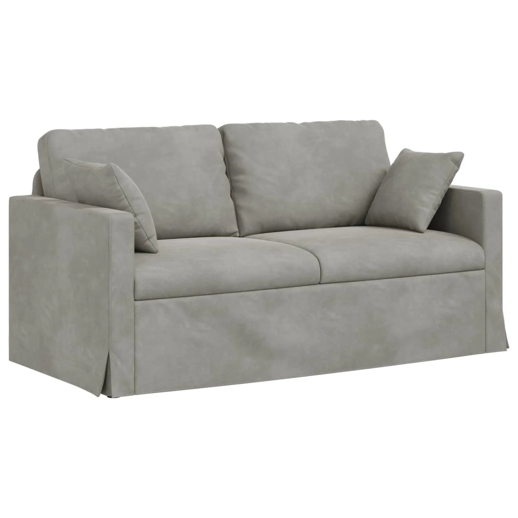 Divano Grigio chiaro 158 x 78 x 80 cm Velluto 42024422