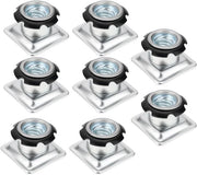 Set di 8 inserti a forma quadrata per tubi con viti