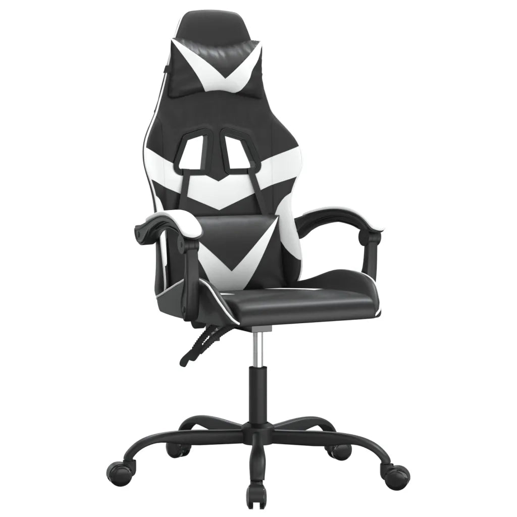 Sedia da Gaming Nero e Bianco in Similpelle 3143847