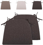 Cuscino per giardino 43x41 cm - 2 pezzi - Antislip con nastri - Grigio scuro