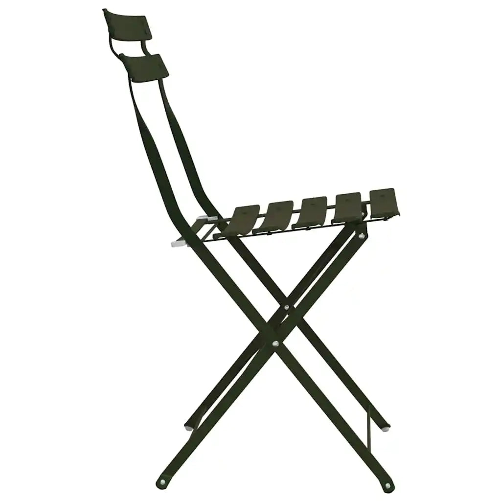 Sedia Pieghevole da Giardino 2 pcs Verde 42 x 46 x 82cm Metallo 42002955