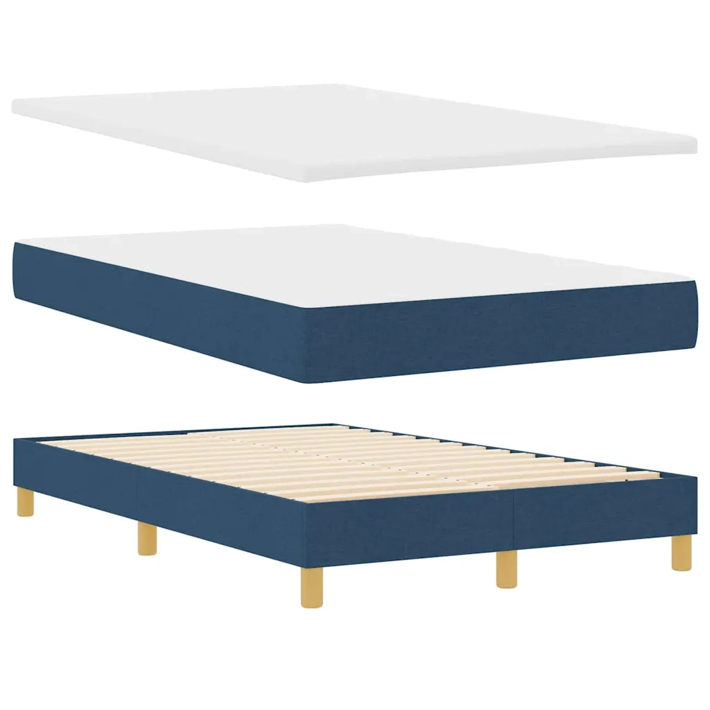 Letto a molle con cuscino con testiera Blu 120 x 190 cm Tessuto 3338908