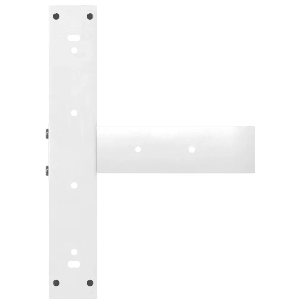 Gambe per tavolo da pranzo a forma di T 2 pz | Piede del tavolo bianche 50x35x(72-73) cm in acciaio