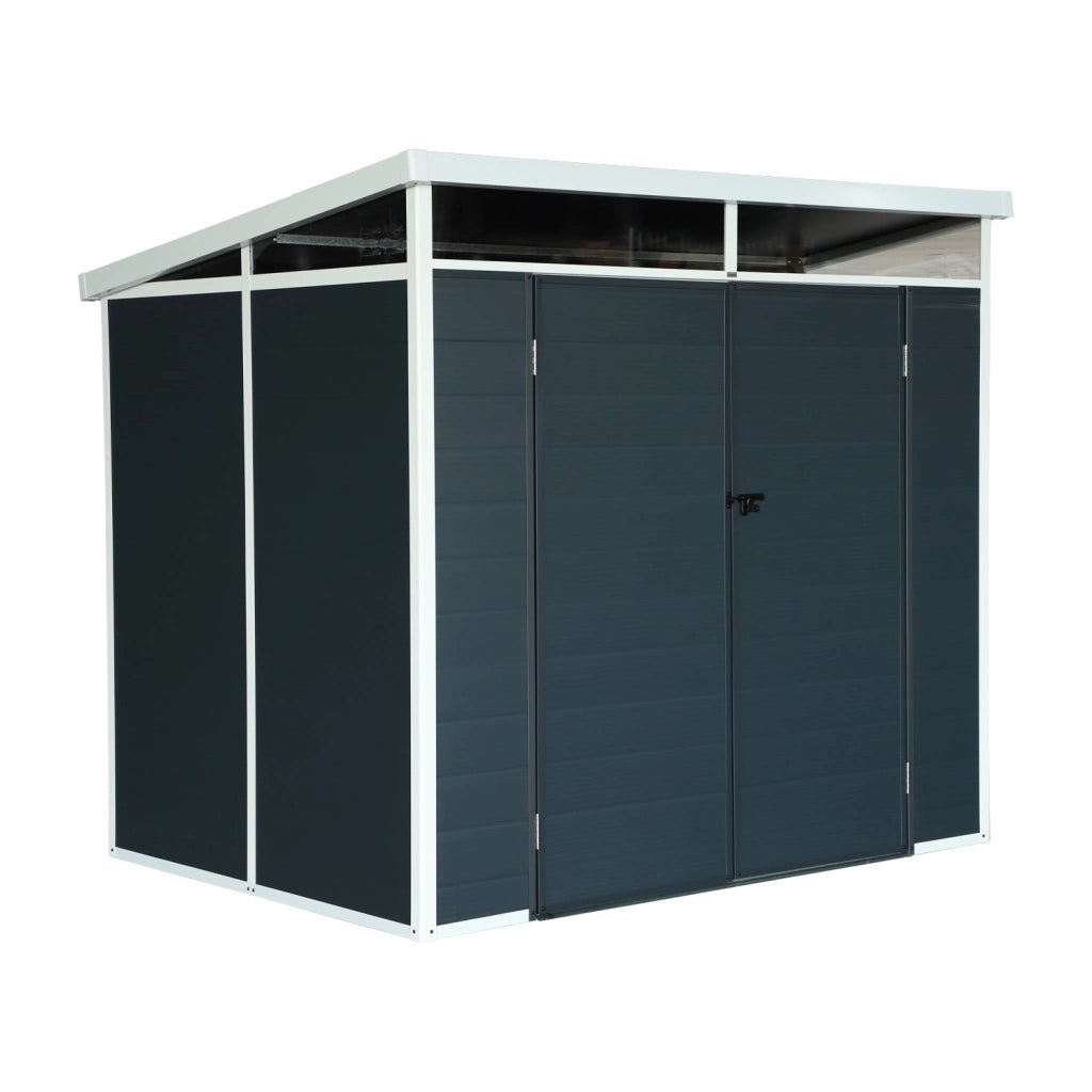 Casetta da giardino in plastica con struttura in alluminio, 4.55m²,