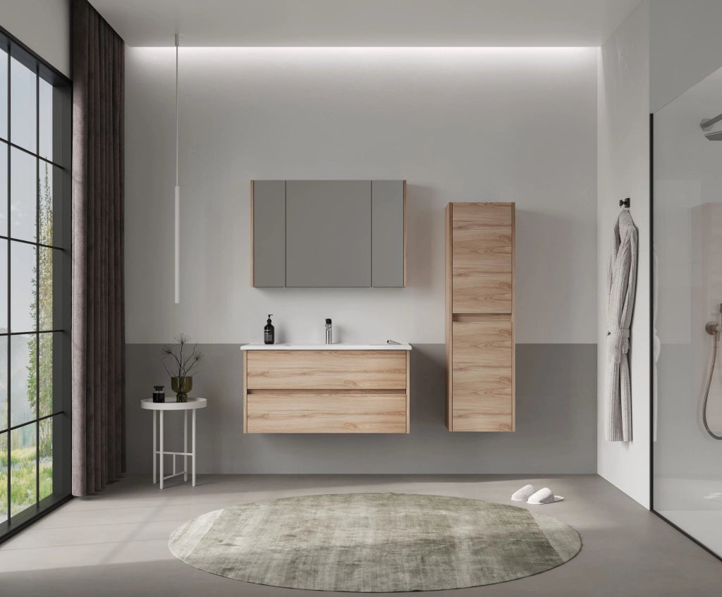 Mobile lavabo "Side 100 v3" - 100 x 45 x 52 cm - Rovere