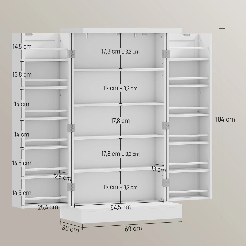 Armadio da Cucina con Ante e Ripiani ¨C Minimal ¨C 60x30x104 Bianco