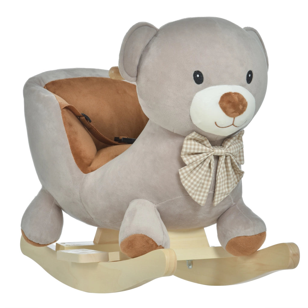 Cavallo a Dondolo Orso Interattivo ¨C Xylo ¨C Grigio 60x33x50cm Bambini 18-36 Mesi con Suoni