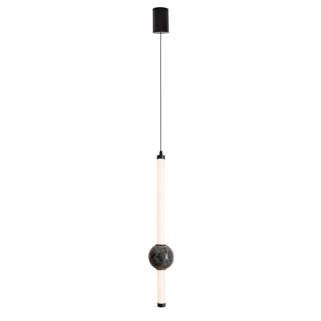 Lampada a sospensione tubo LED 10W nera VERDES Maxlight