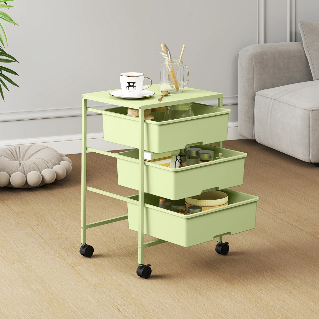 Carrello Multilivello con Cestini ¨C Minimal ¨C Verde 40,8x33,5x60,5 cm