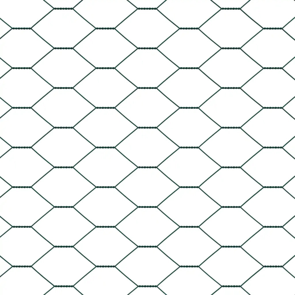 Recinzione Esagonale Verde 0,6 x 10 m PVC 42005338