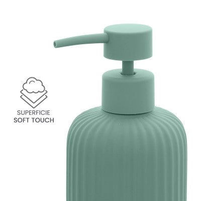 Set accessori bagno 3 pezzi in ceramica verde soft touch Spring