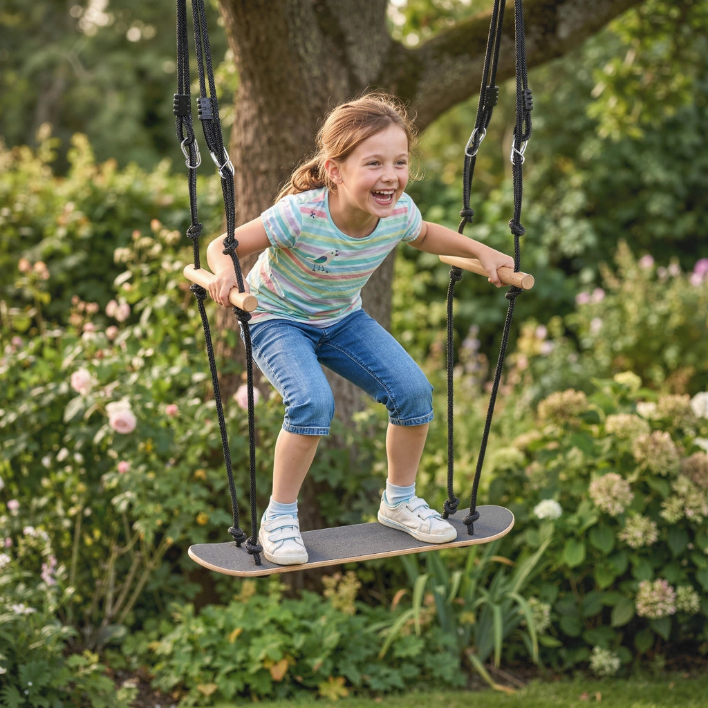 Altalena per Bambini Skateboard ¨C Zephmum ¨C Nero