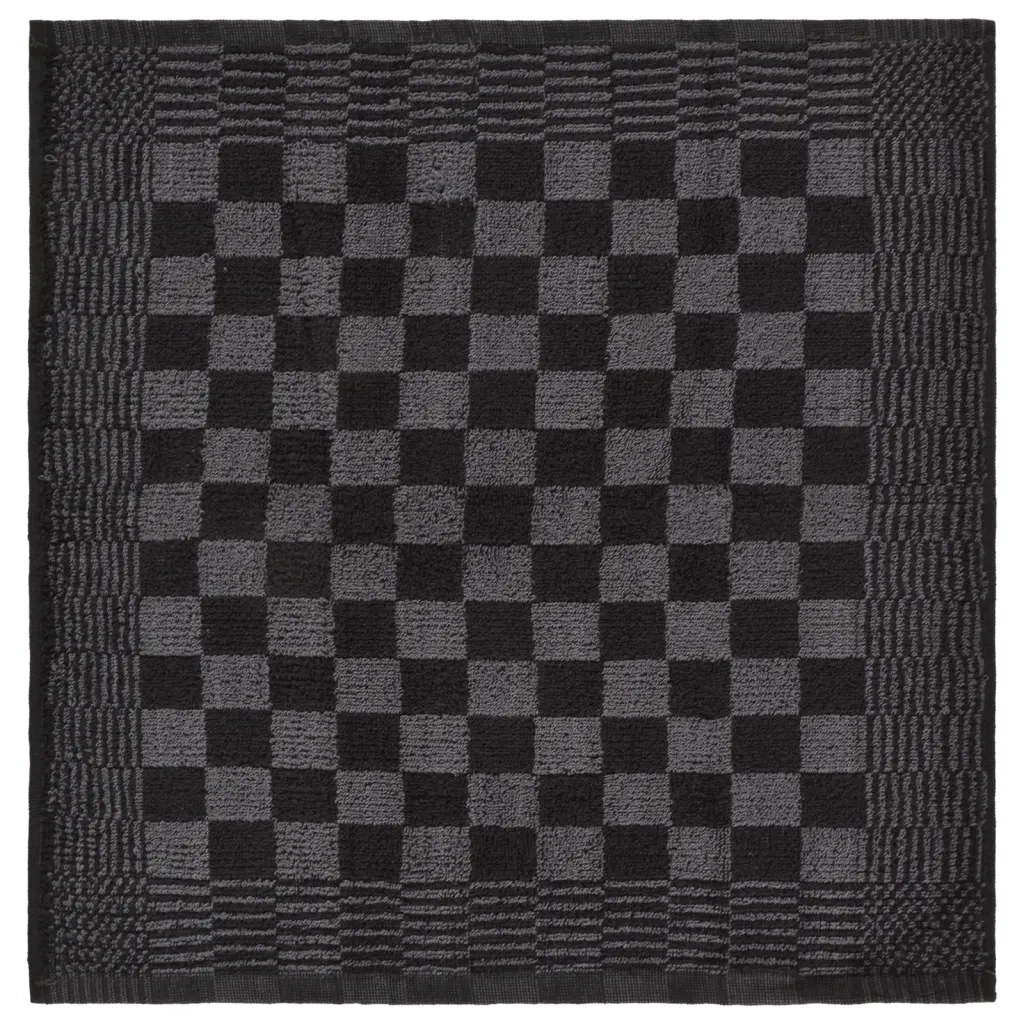Set Strofinacci 20 pz | Teli per bagno in Cotone Nero e Grigio