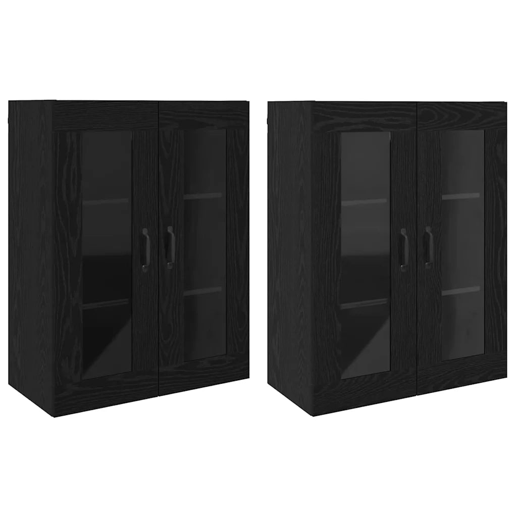 Armadi da Muro 2 pcs Rovere nero 69,5 x 34 x 90 cm