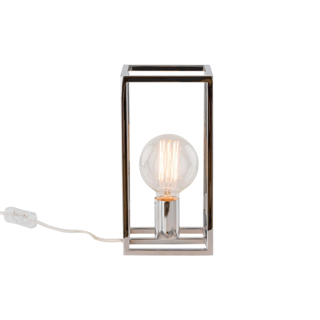 Lampada da tavolo Italux Sigalo industriale cromo E27