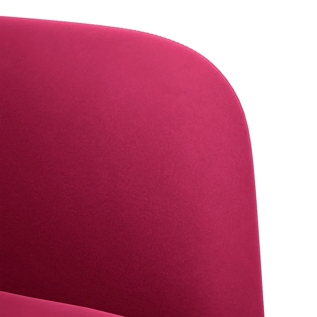 Divano Divanetto-Sofa Rosso Vino 109 cm in Velluto