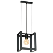 Lampada a sospensione loft Kartel nera metallo E27 Luminex