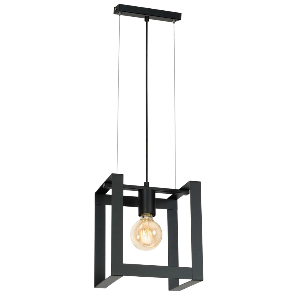 Lampada a sospensione loft Kartel nera metallo E27 Luminex