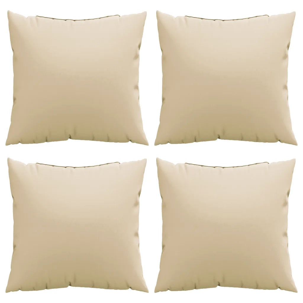 Cuscini per Divano 4 pz Beige 60x60 cm in Tessuto 360406