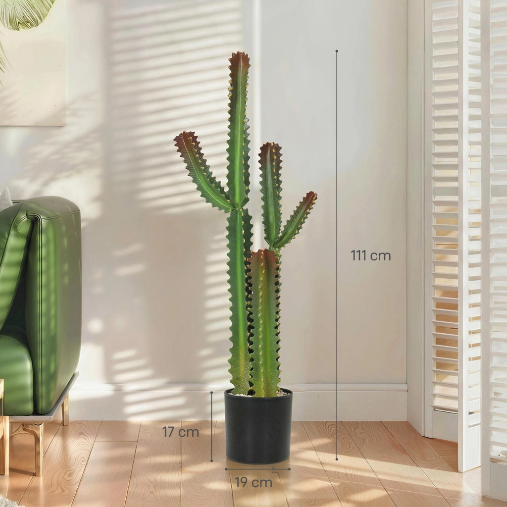 Albero Cactus Artificiale in Vaso ¨C zephmum ¨C Verde 111 cm