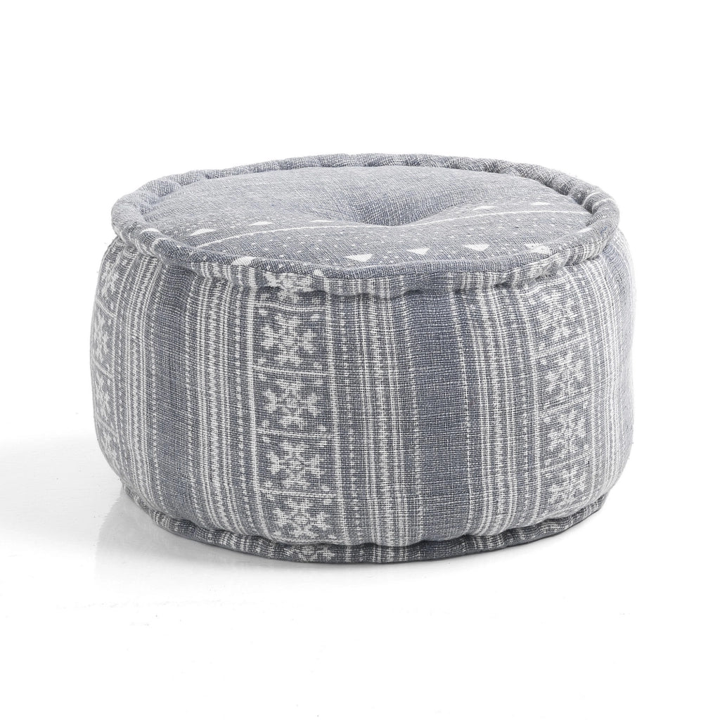 Pouf rotondo in cotone non sfoderabile cm. Ø.50 x H.30