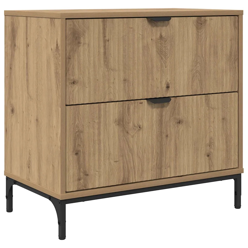 Comodino rovere artigianale 63.5 x 36 x 61 cm Legno multistrato 883473