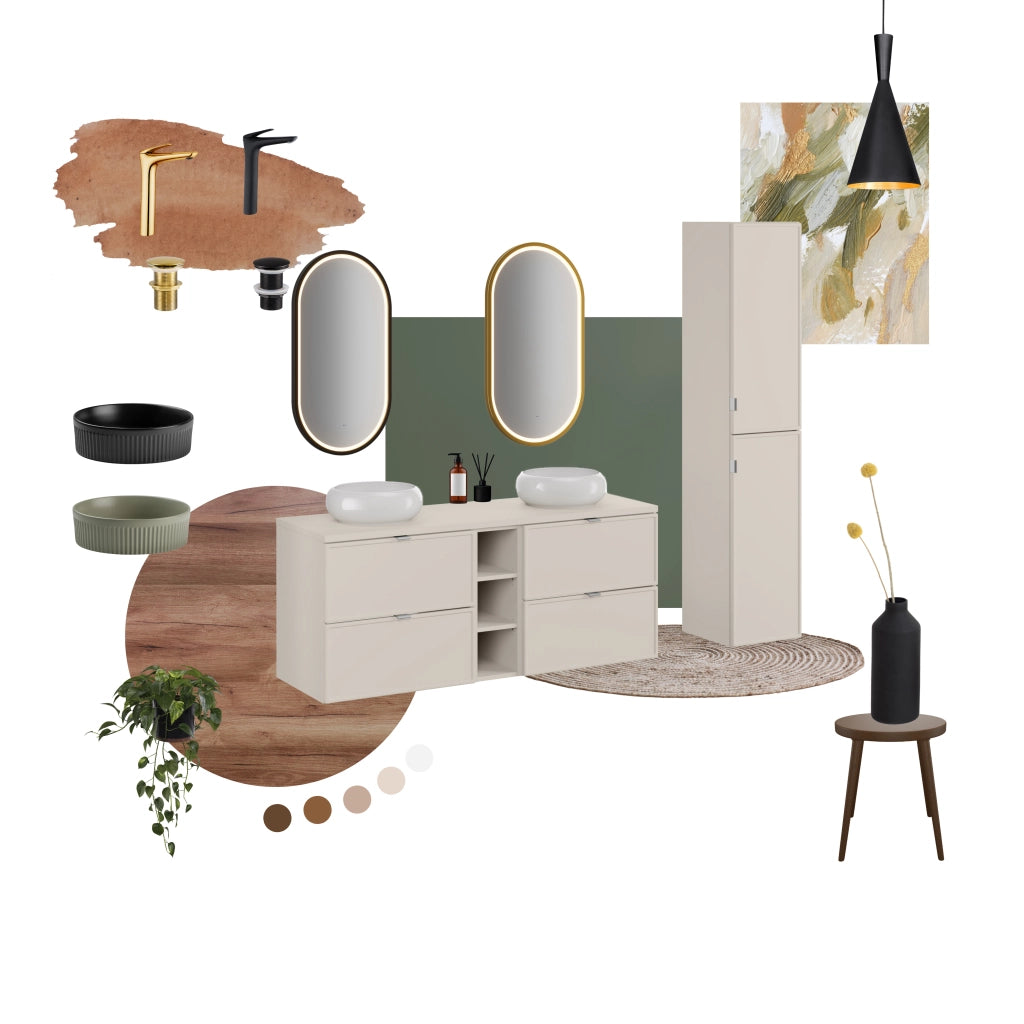 Set mobili bagno 100 cm con piano Bella Cashmere 100 cm