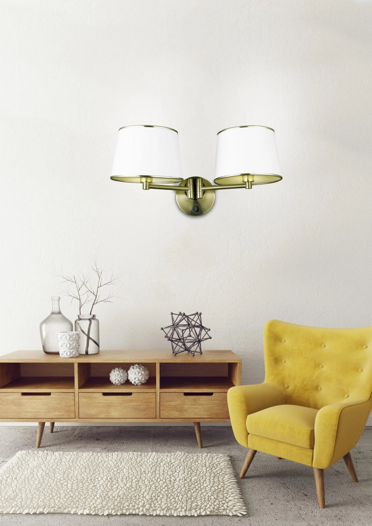 Applique Candellux Ibis 22-01309 ottone bianco 2xE14