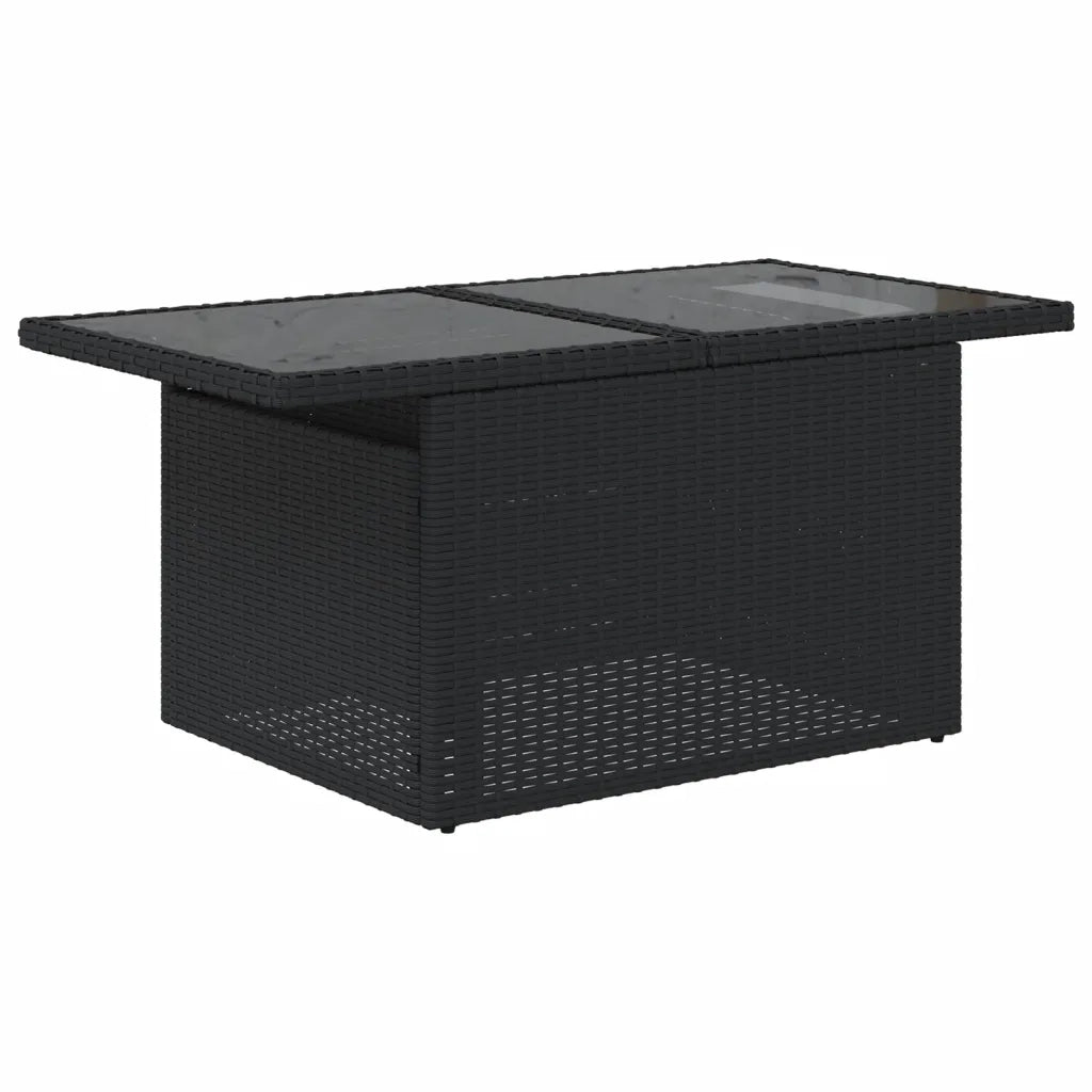 Set Divani da Giardino 11 pz con Cuscini in Polyrattan Nero 3269426