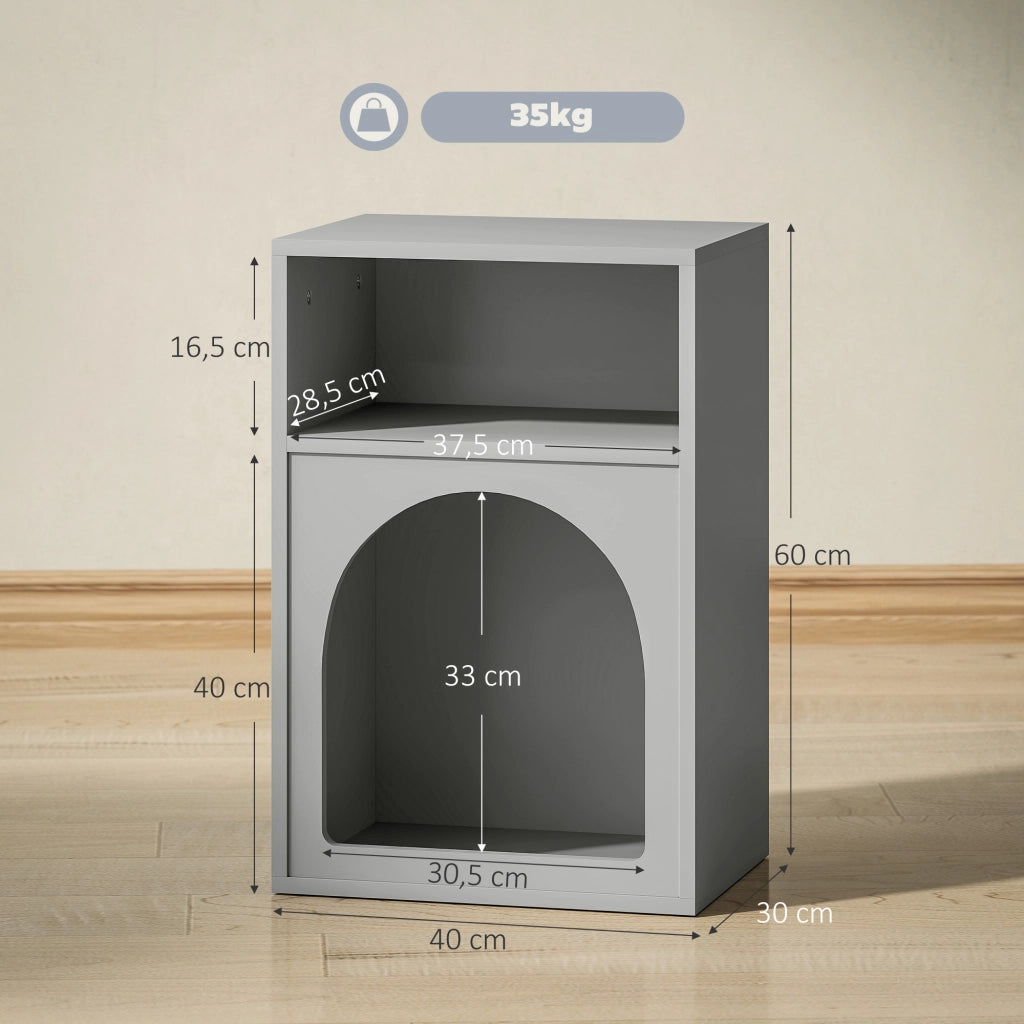 Comodino ¨C zephmum ¨C grigio 40x30x60 cm