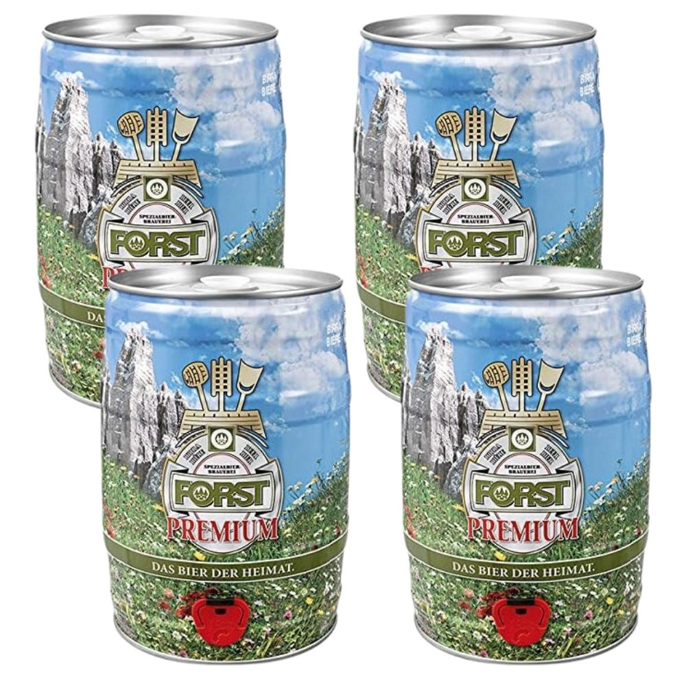 Forst premium birra 4 fusti barilotto da 5 litri ognuno