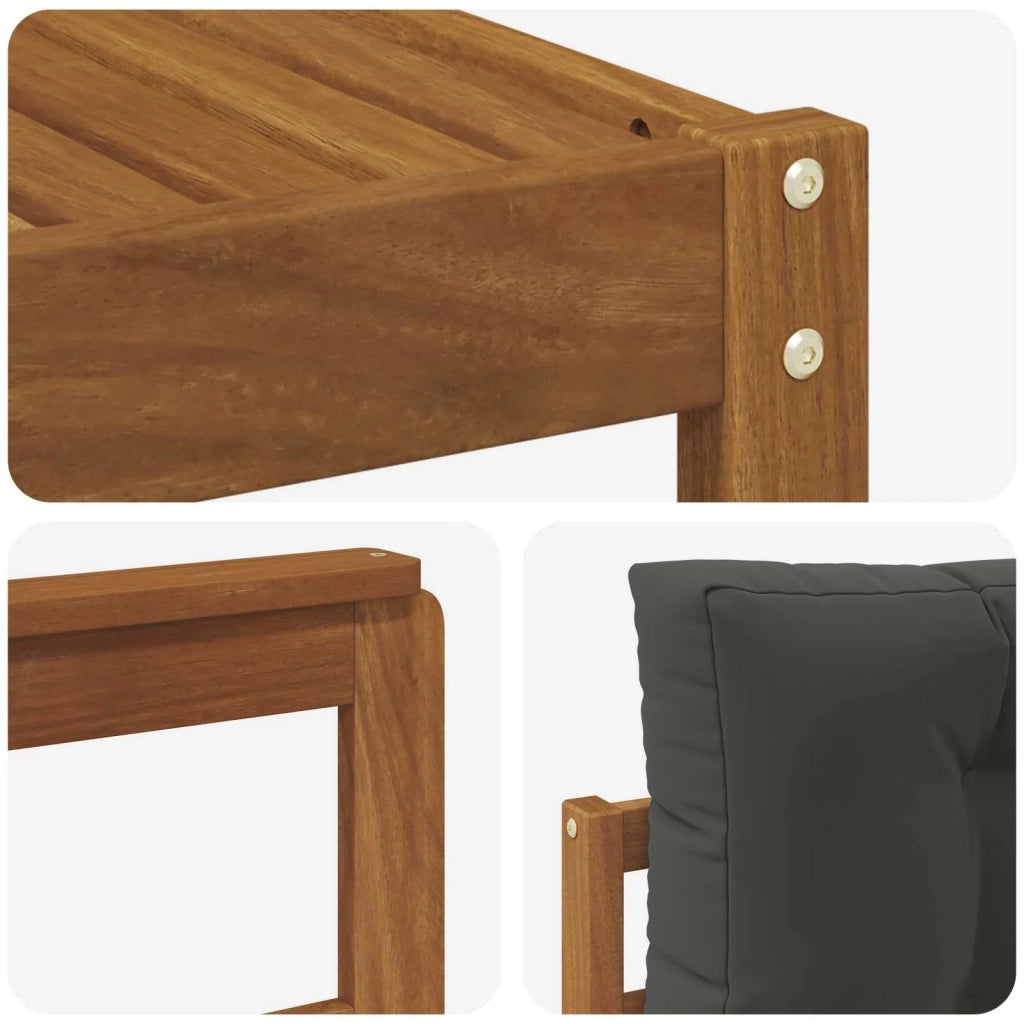 Set di divani da esterno con cuscino 4 pcs Naturale e Antracite 3367395