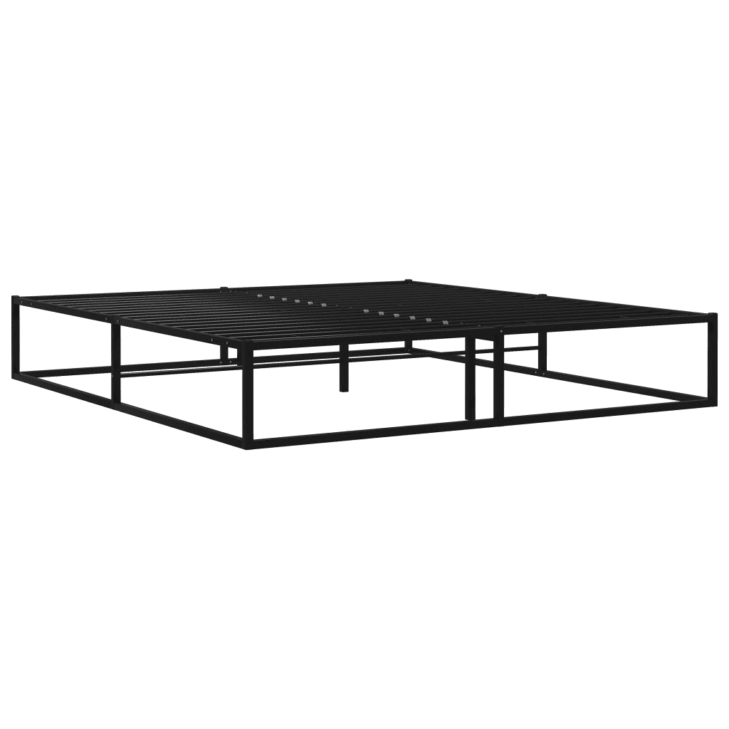 Giroletto-Struttura Letto Nero in Metallo 160x200 cm 597168