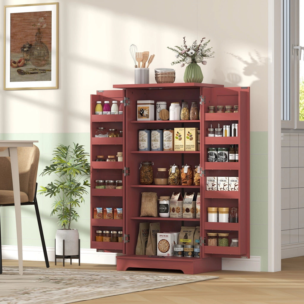 Buffet Cucina ¨C Minimal ¨C Legno Rosso 60x40x120 cm