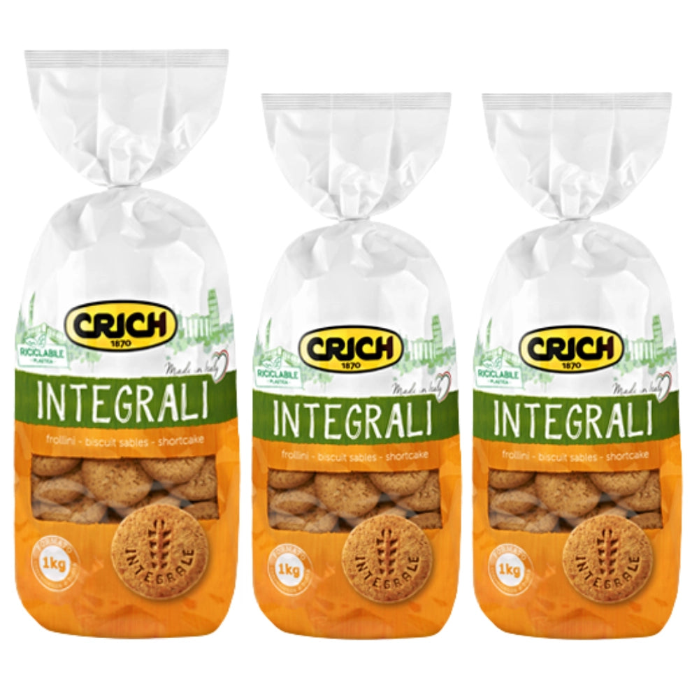 Crich integrali biscotti frollini 3 sacchetti da 1 kg
