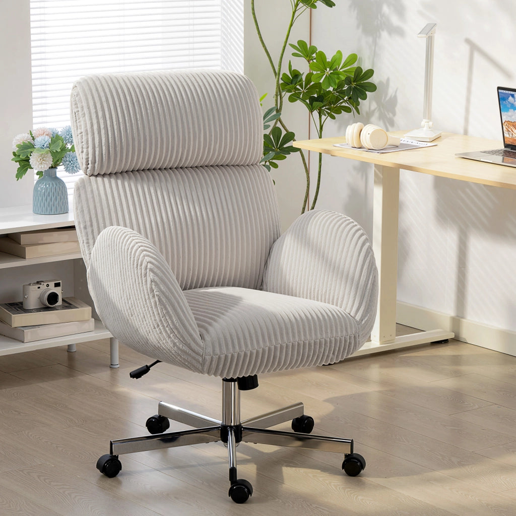 Sedia da ufficio ergonomica in velluto ¨C Minimal ¨C Grigio