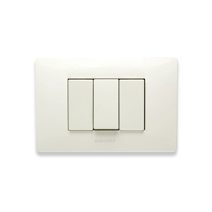 PLACCA IN TECNOPOLIMERO 3 POSTI- Bianco- ATON- pezzi 1