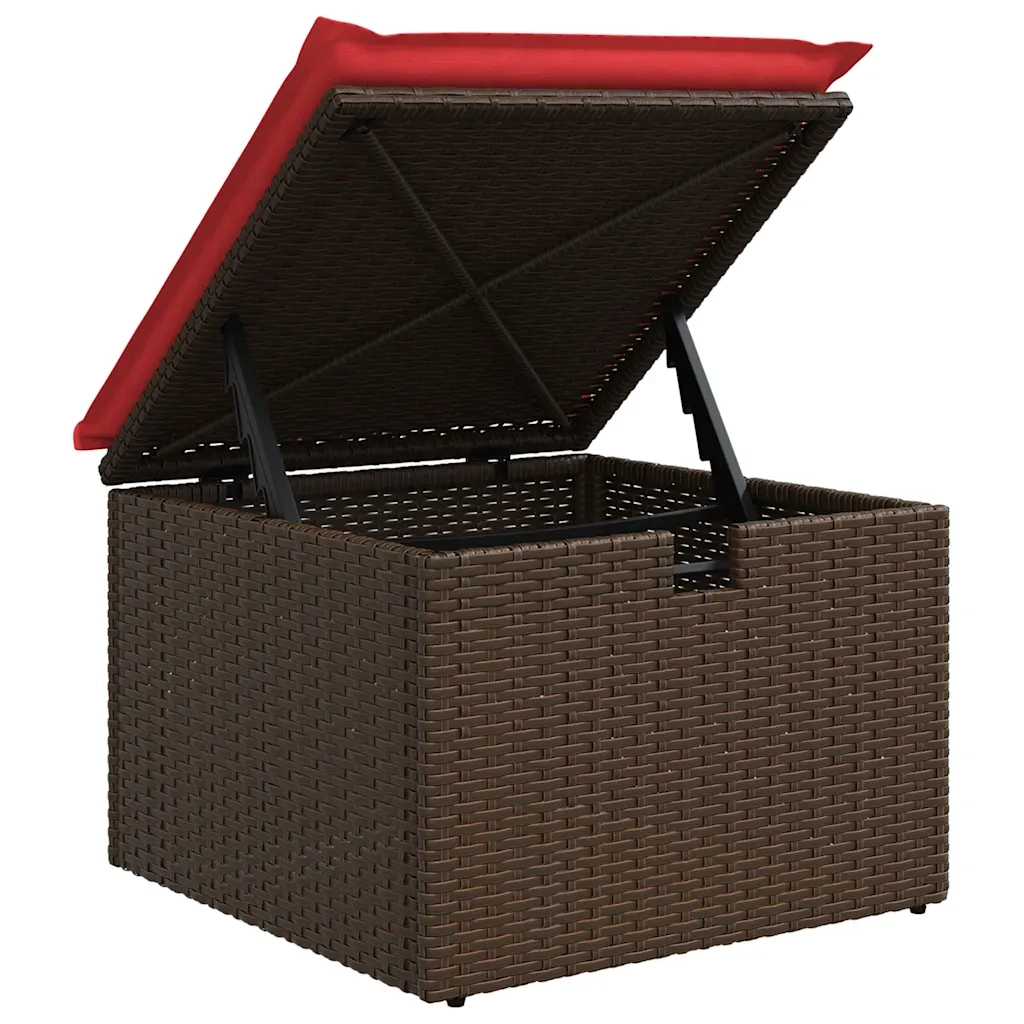 Set Divano da Giardino 5 pz con Cuscini Marrone in Polyrattan 3325270