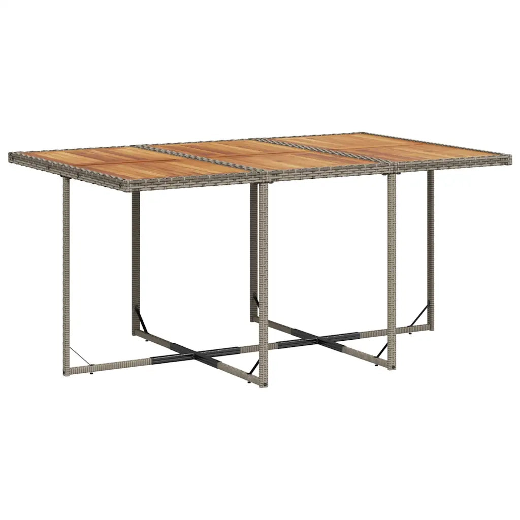 Set da Pranzo da Giardino 7 pz con Cuscini in Polyrattan Grigio 3211274
